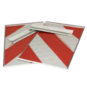 Warning flags - a set of 2 with an aluminum handle